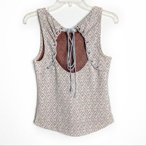 Free People Open Keyhole Tie Tank